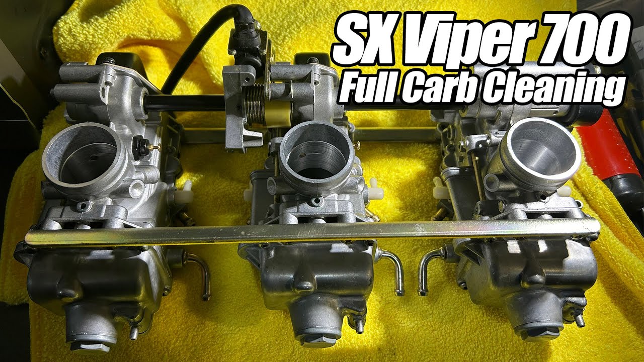 Yamaha SX Viper 700 Triple - Part 1 - Full Mikuni TM33 Carb Cleaning - Removal, Teardown, Rebuild