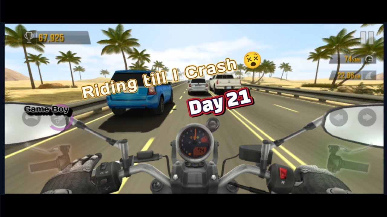 Riding Bike in Traffic Untill I Crash Day 21 - Traffic Rider Gameplay #superbike #vehiclesimulator
