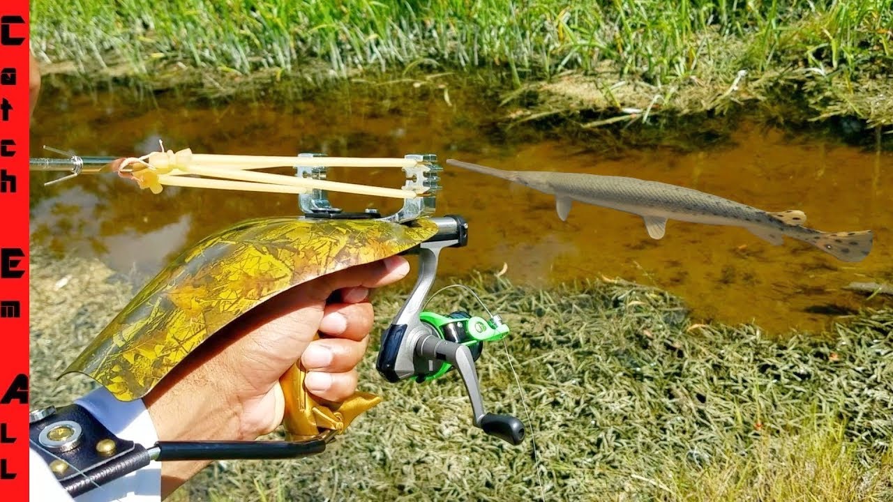 FISHING SLING-SHOT Mini ARROWS diy BOWFISHING KIT!