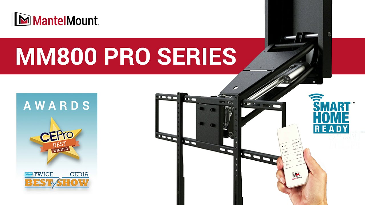 MantelMount Robotics Series Motorized MM860 Drop Down & Swivel TV Mount