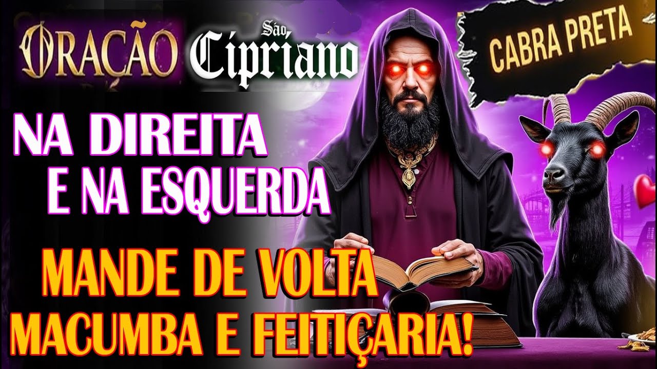 7 Vezes Mais Forte Oração de São Cipriano e Cabra Preta. Contra Macumba.  Na Direita e Na Esquerda