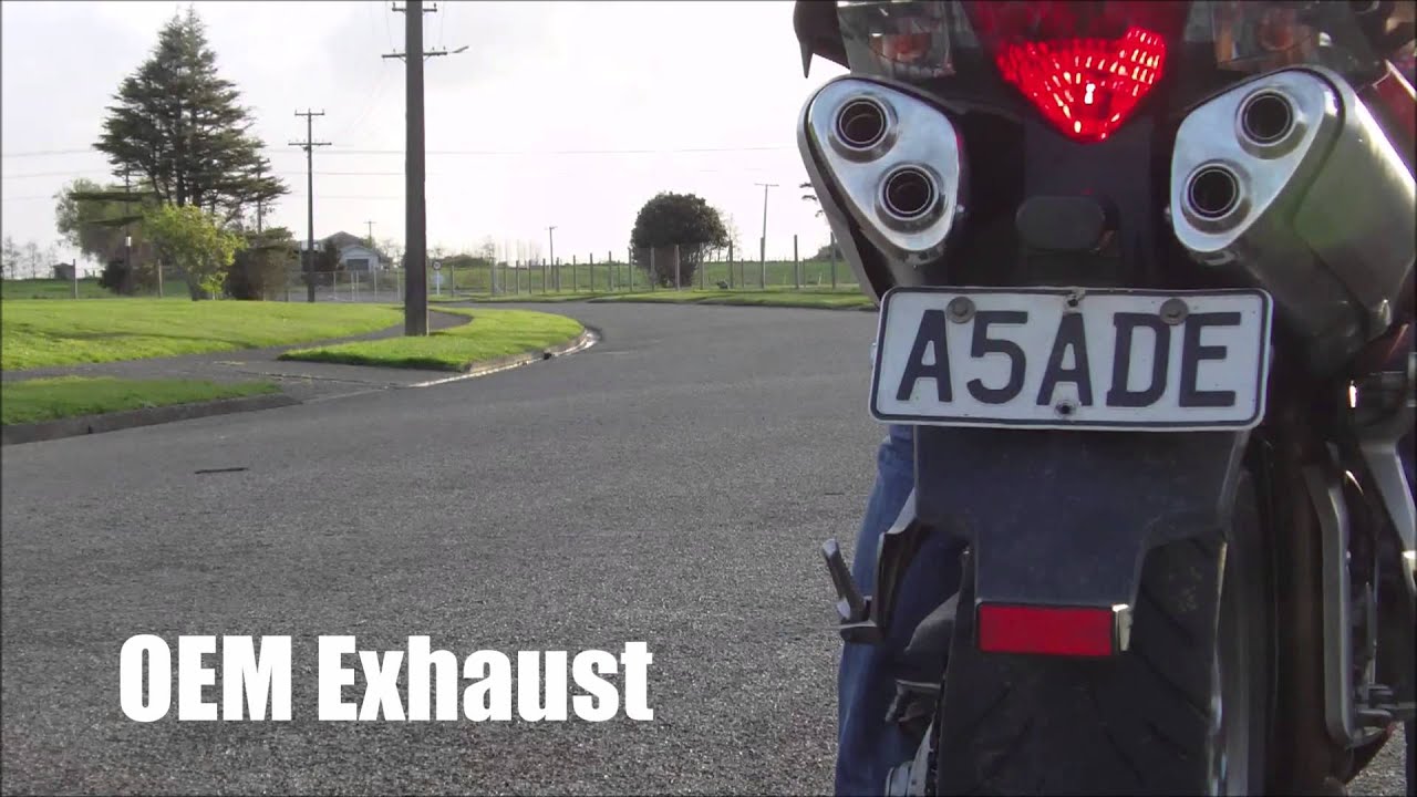 No Muffler vs. OEM vs. Gutted OEM Muffler - 2006 Honda VFR 800