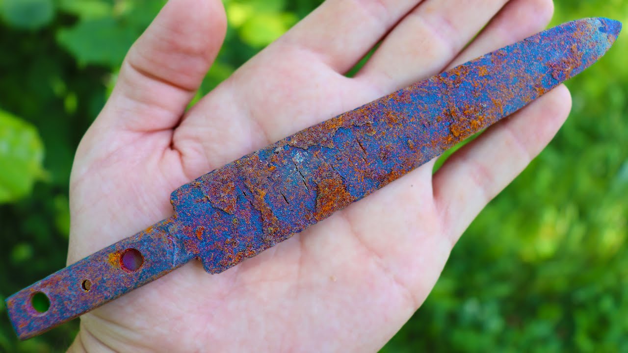 ВОССТАНОВЛЕНИЕ СТАРОГО И РЖАВНОГО НОЖА | ИЗГОТОВЛЕН ИЗ ЛИСТОВОЙ ПРУЖИНЫ