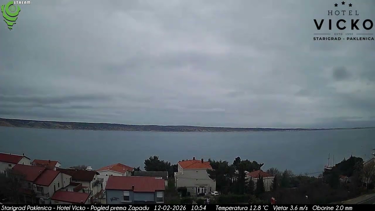 Starigrad Paklenica - Hotel Vicko - Pogled prema Zapadu - 12.02.2026 - Day - TimeLapse
