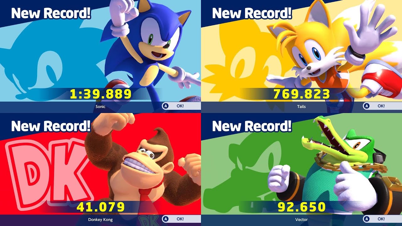 Mario & Sonic At The Olympic Games Tokyo 2020 New Record in All Events