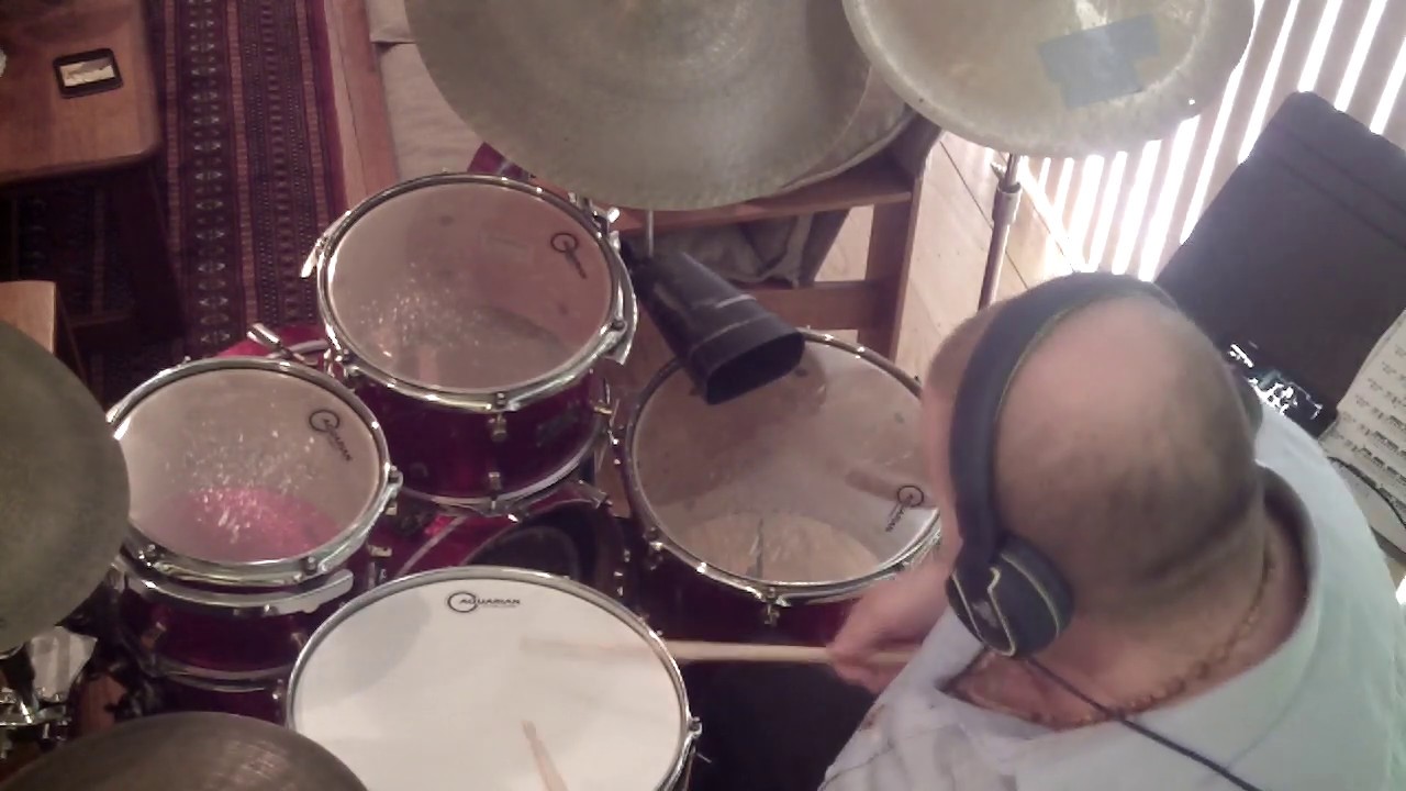Drummer Peppe Merolla taking a solo on a Latin funk Groove