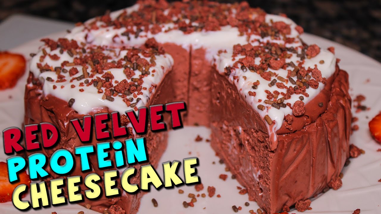 Easy & Healthy Red Velvet Protein Cheesecake