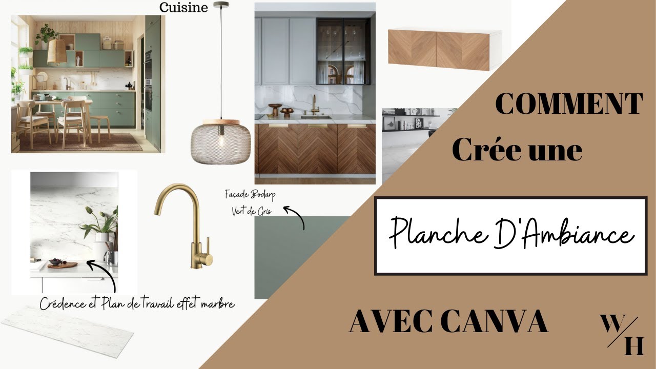 Comment Créer un MOODBOARD/ PLANCHE D’AMBIANCE Avec CANVA