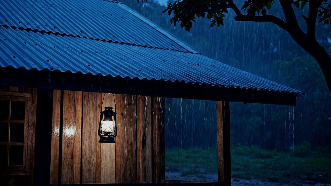 No Ads Rain Sounds for Sleeping - ASMR Rain on Glass Greenhouse for Natural Stress Relief