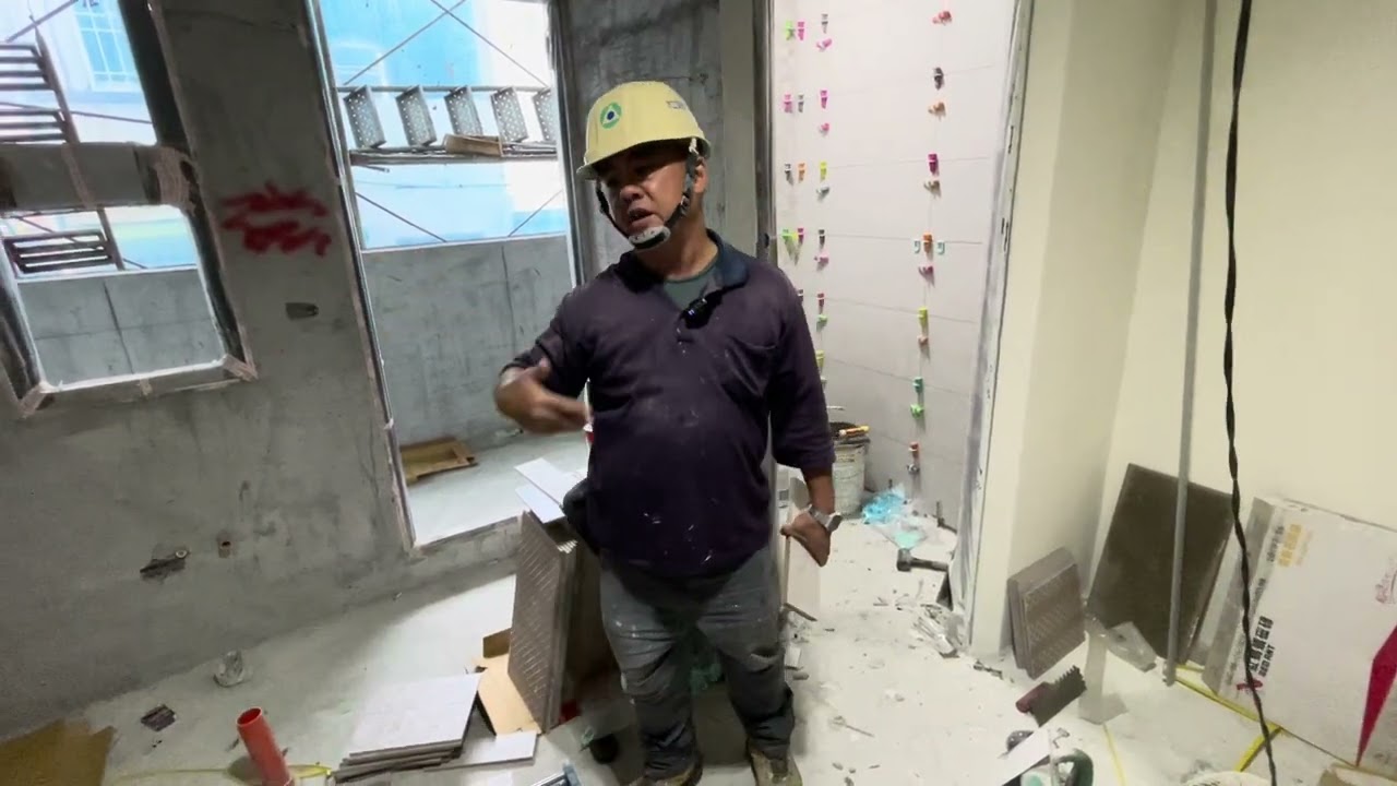 廁所牆磚及地磚哪個要先貼~陳主任技師說明