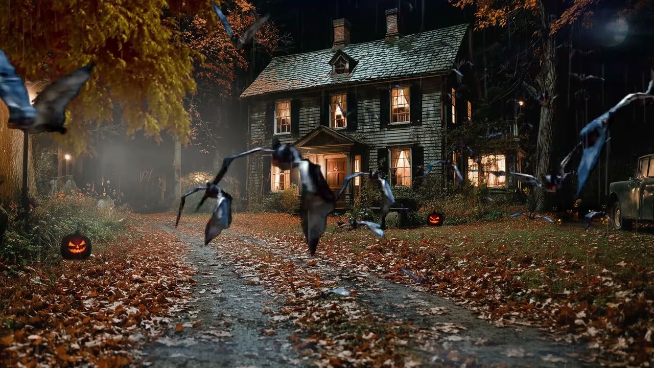 Haunted House in the Rain 🌧️ 8-Hour Horror Ambience for Sleep, Focus or Halloween Vibes