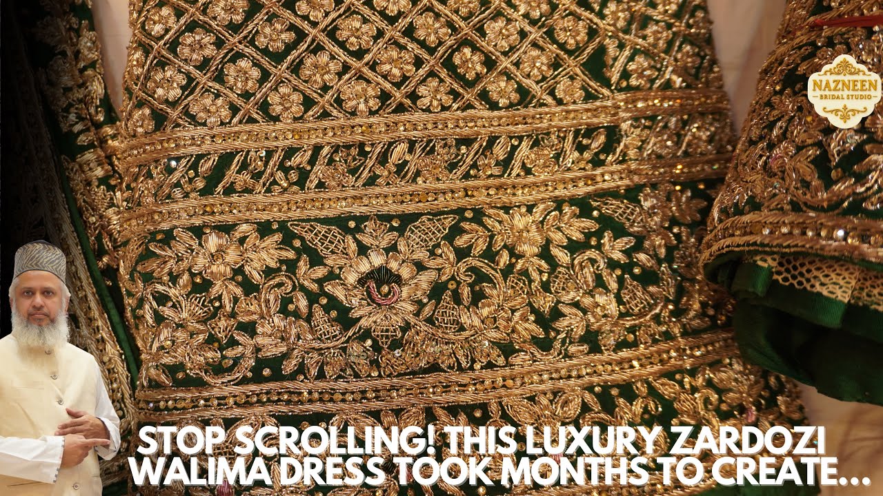 Luxury Bridal Zardozi Walima Dress | Royal Longkoti Sharara | Premium Designer Collection 💥😍