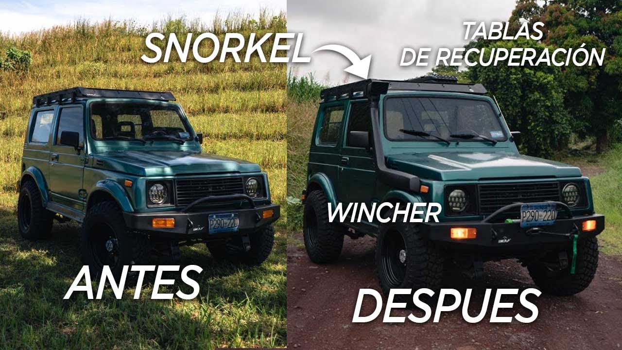 Snorkel, wincher y tablas recuperadoras para el Suzuki Samurai 1987