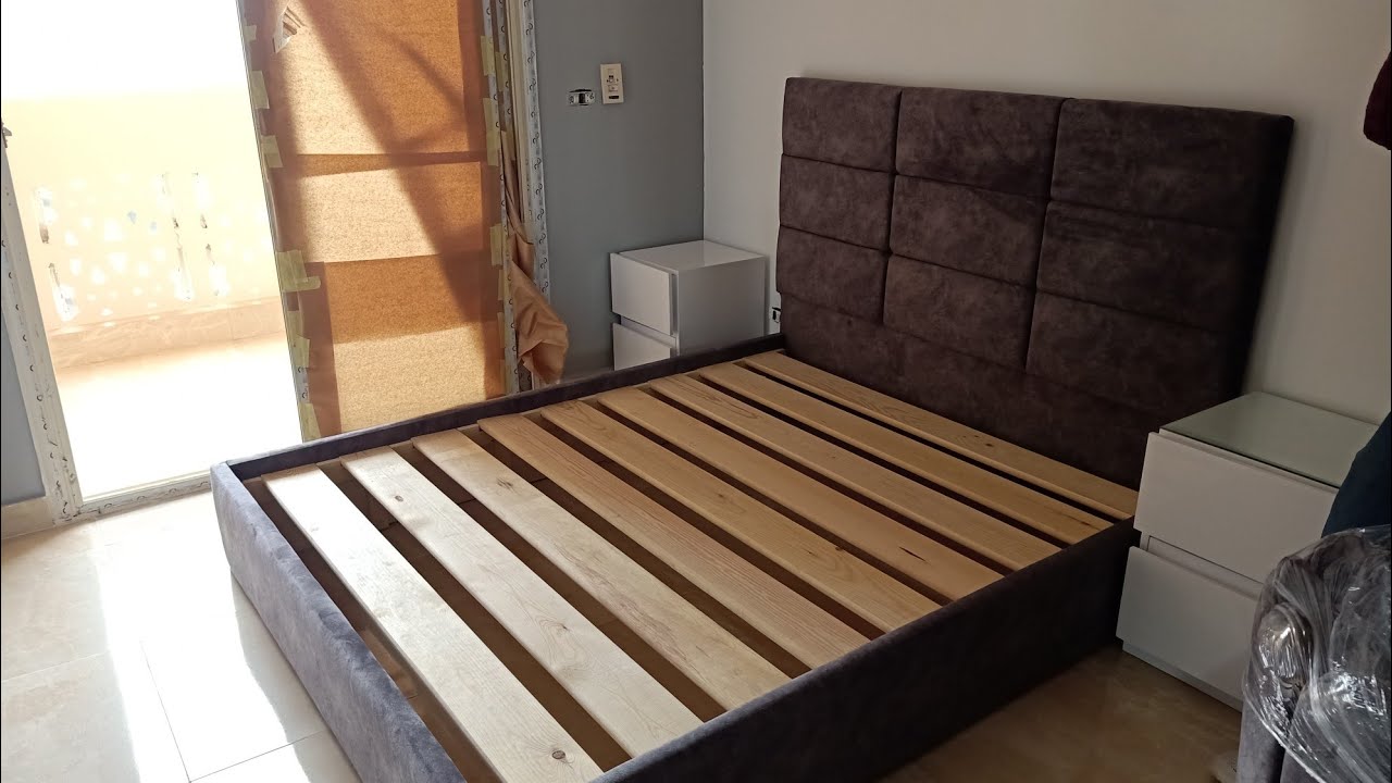 غرفة نوم مودرن عموله للعشاق اللون الابيض والرمادي للعرايس 2021