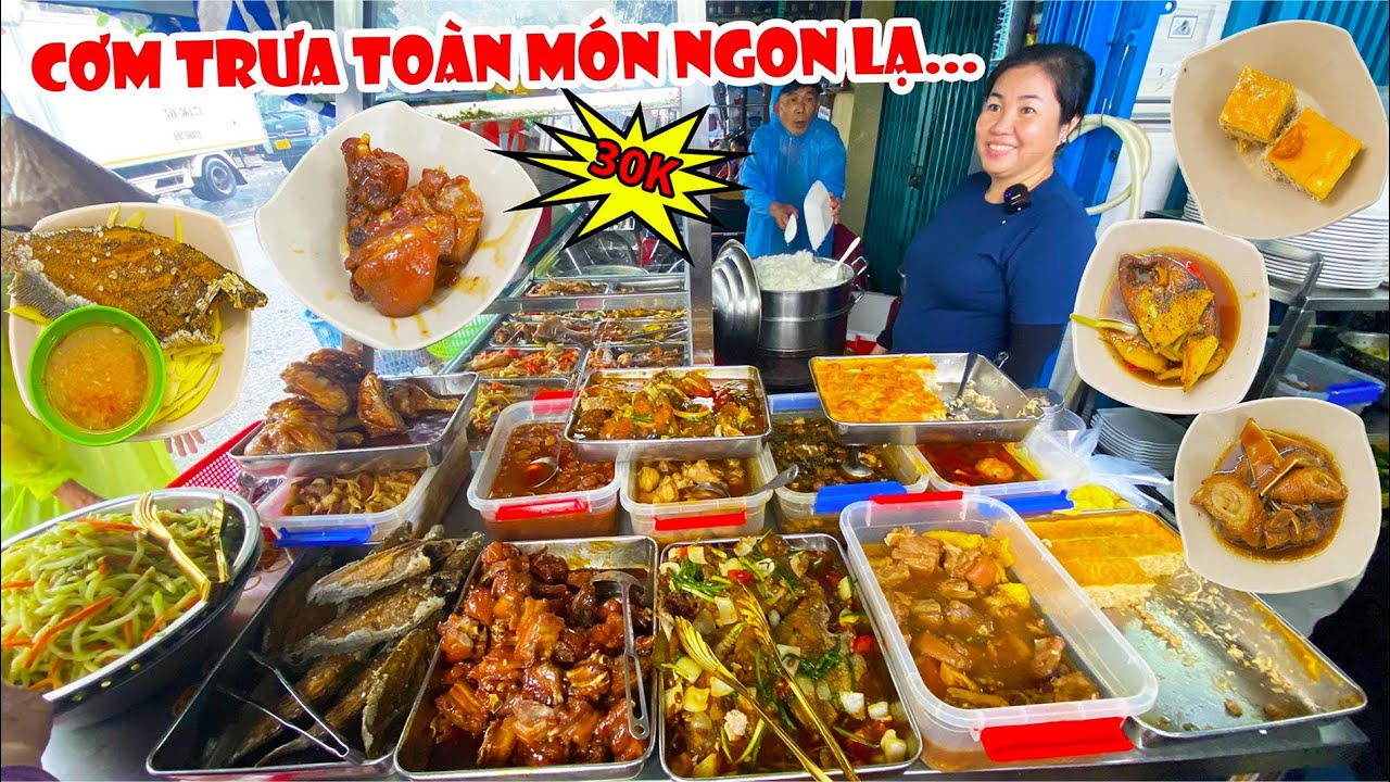 Bất Ngờ Quán Cơm Bình Dân Toàn Món Ngon Lạ Khách Đông Nườm Nượp Đội Mưa Ăn Cơm