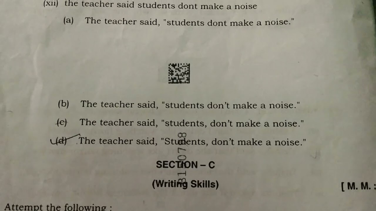 Class 10th English sample paper and previous question 