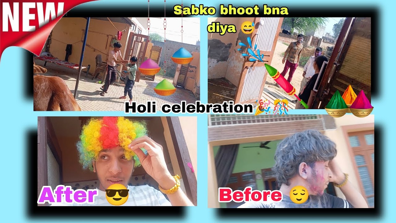 Holi celebration with friends Gone Wrong ❌🤦‍♂️.... 😅😅....... #subscribe #viralvideo #yousubscribe 
