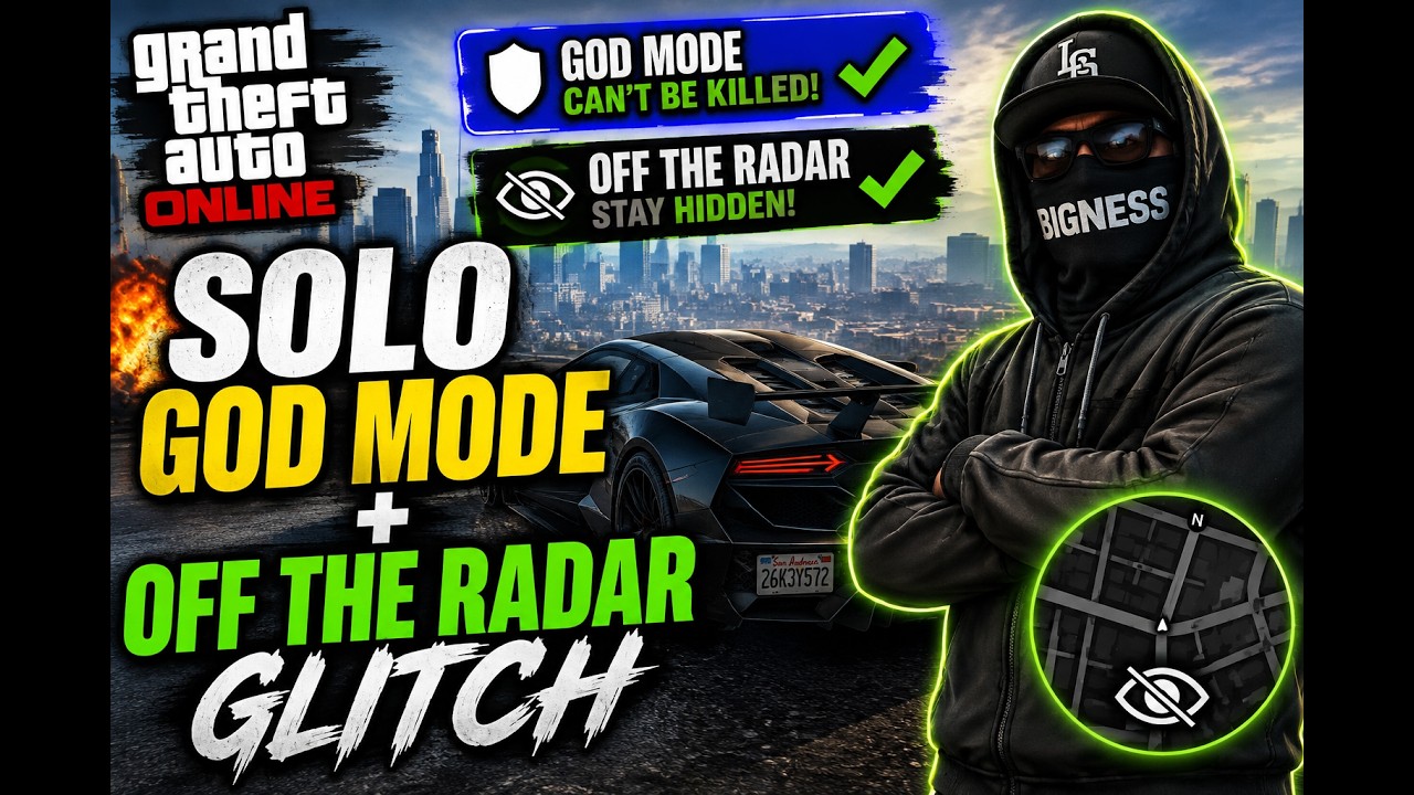 GTA Online Solo God Mode + Off The Radar Glitch