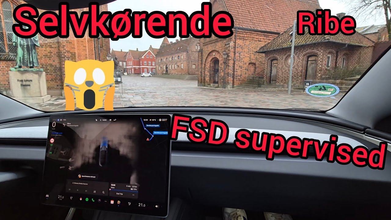 Tesla FSD (supervised) i Ribe
