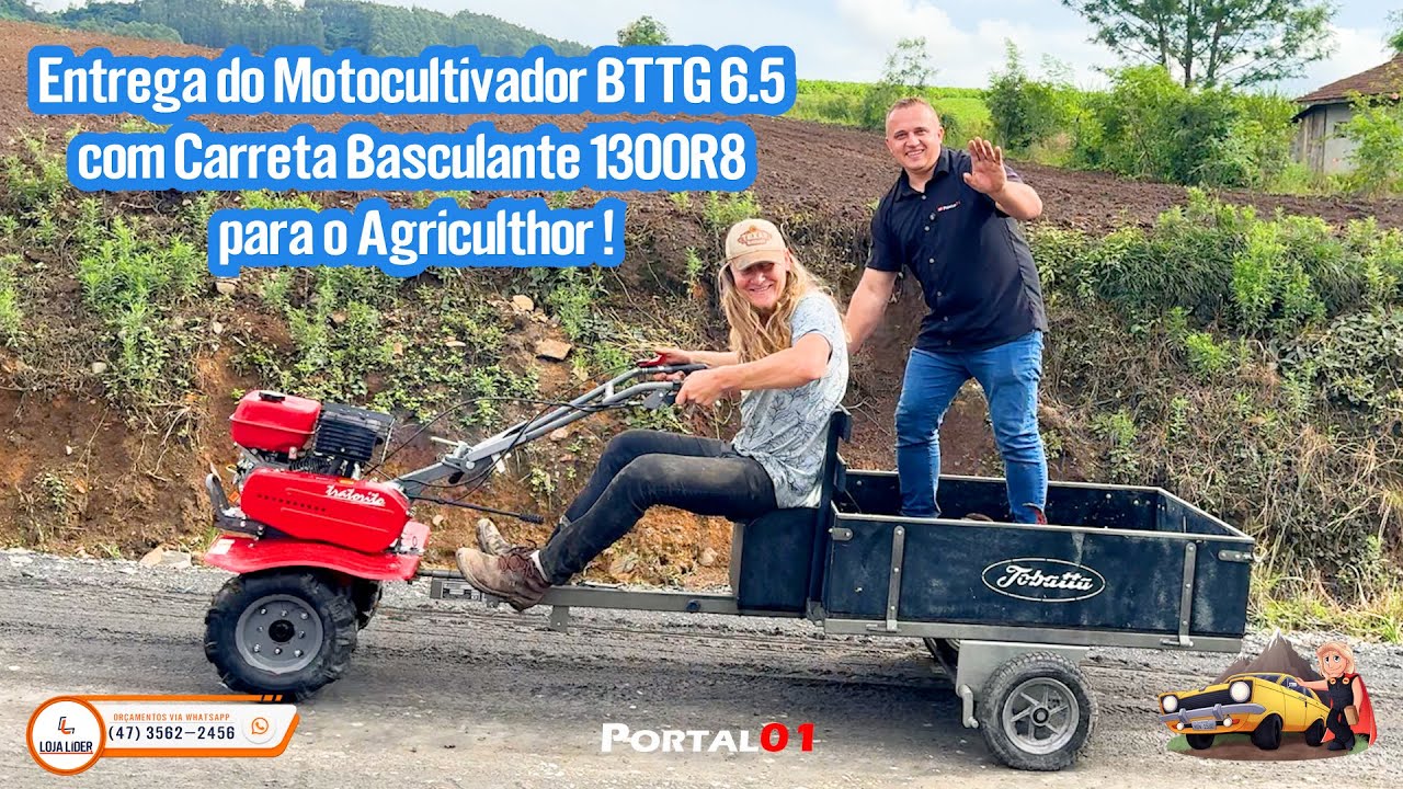 Entrega do Motocultivador BTTG 6.5 + Carreta Basculante 1300R8 para o @Agriculthor