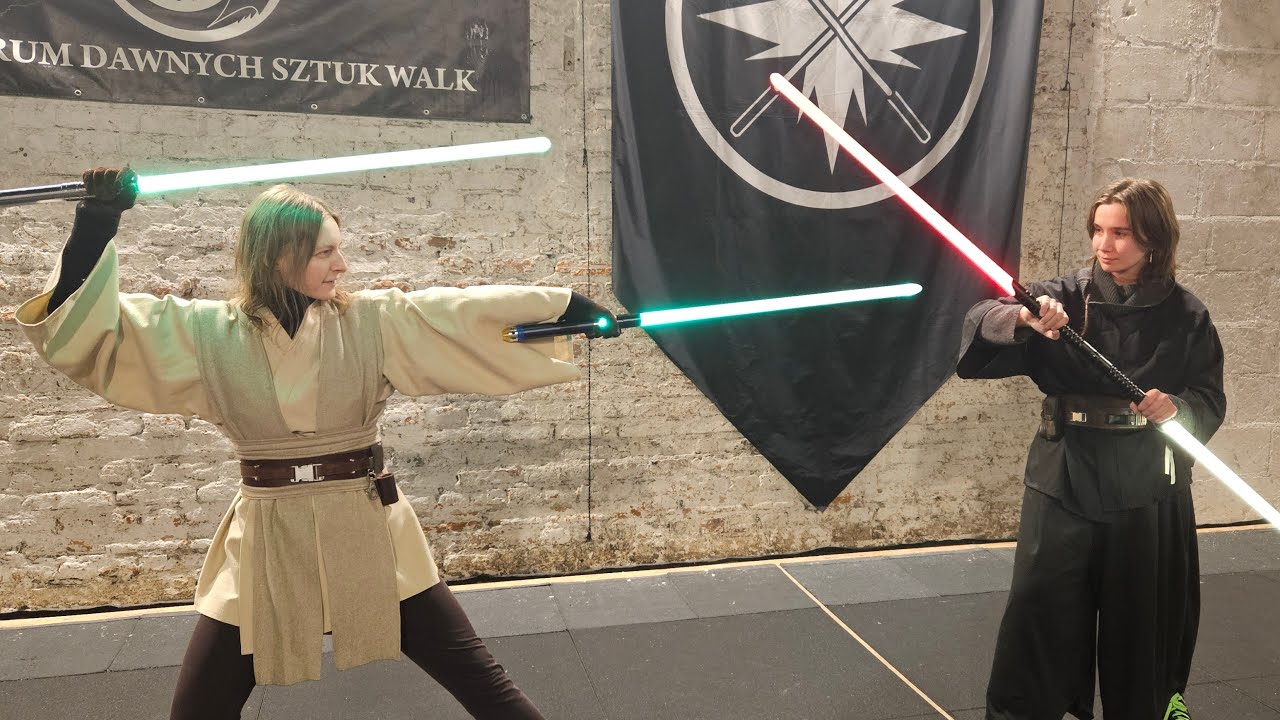 turns / staff clashes - lightsaber practice at SaberArts