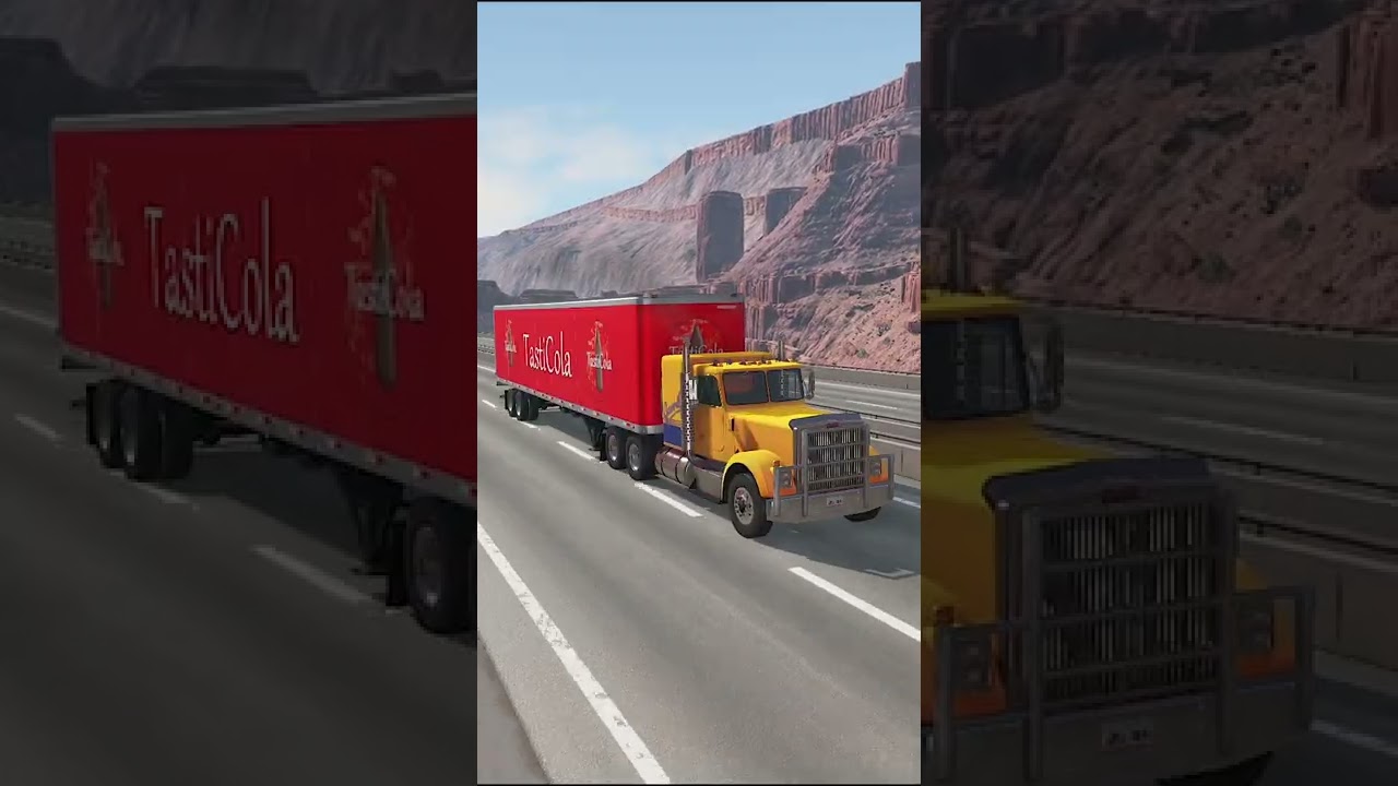 Cars vs double chain #2 -  BeamNG Drive #shorts