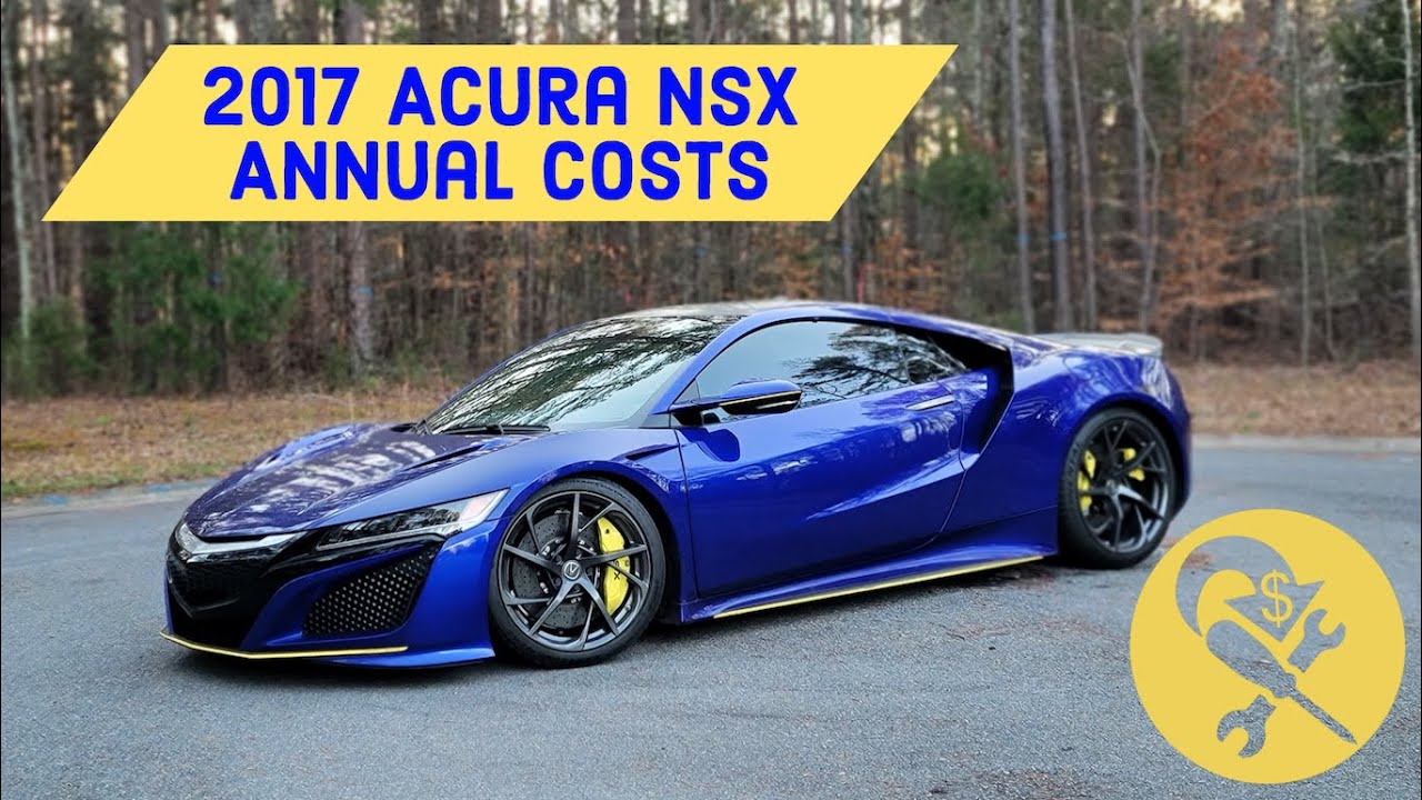 Acura NSX 2017 года &mdash; годовые расходы на владение