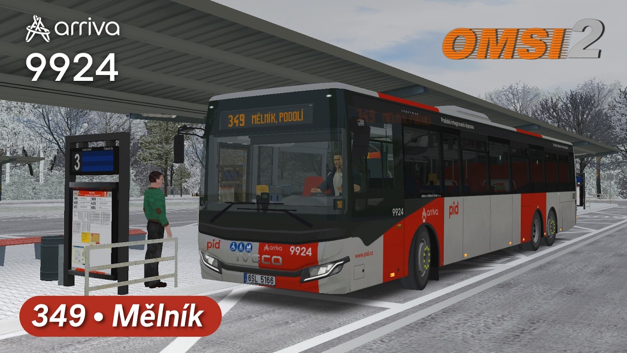 OMSI 2 #234 - Poprvé s 15m autobusem ve HŘE! Jedu z Prahy 349 do Mělníku!
