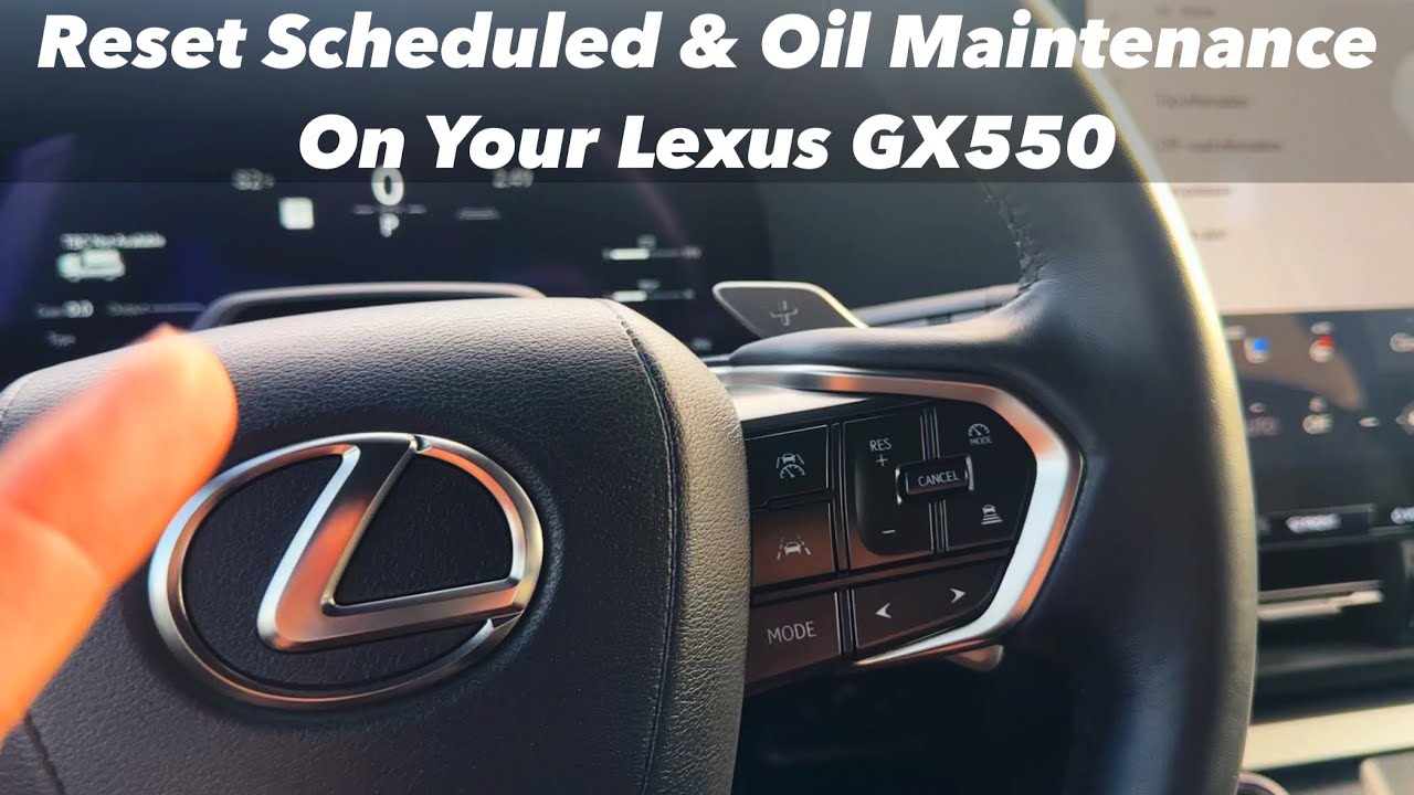 How To Reset Scheduled Maintenance & Oil Life Lexus GX550 2024 2025 2026