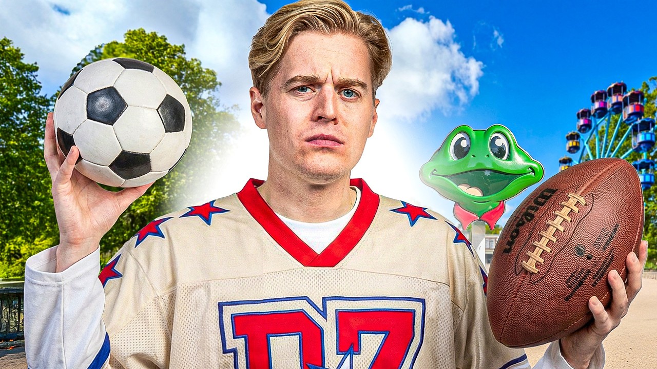 BANKZITTERS VOETGOLF IN EEN PRETPARK