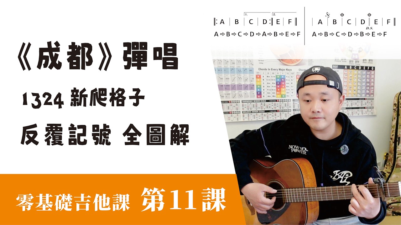 吉他新手必看：如何看懂所有反覆記號？趙雷《成都》6/8 拍彈唱實戰教學｜必經之路 11