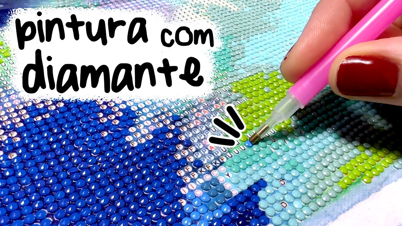 PINTANDO COM DIAMANTE - DEU MUITO TRABALHO! Diamond Painting