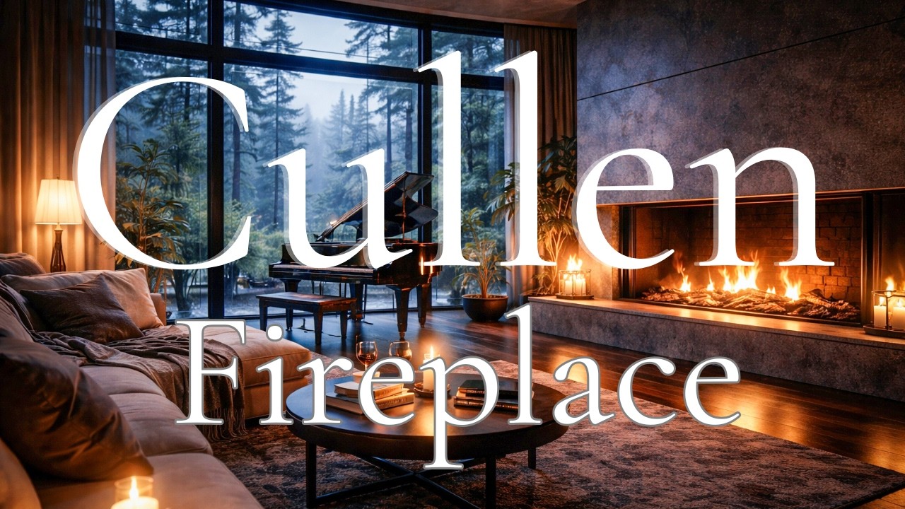 🖤 Immortal Mansion Fireplace — Cozy Night Ambience 🌲🔥