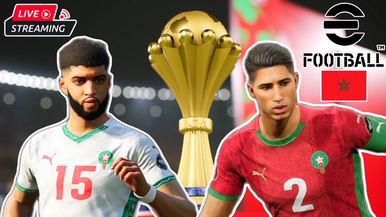 اي فوتبول - محاولة الفوز بكاس امم افريقيا 🏆 بالمنتخب المغربي 🔥 | eFootball AFCON Update 5.2.0