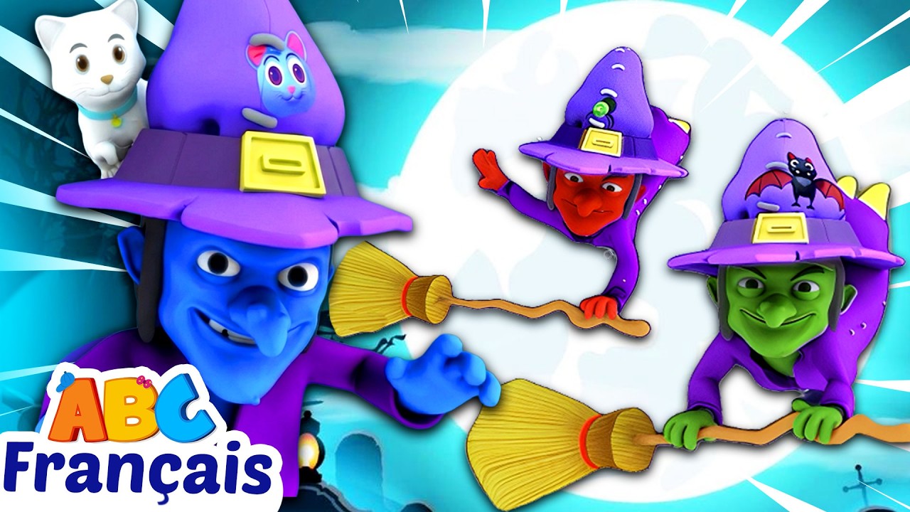 À Bébé Chansons | Trois petites sorcières | Chansons effrayantes pour enfants