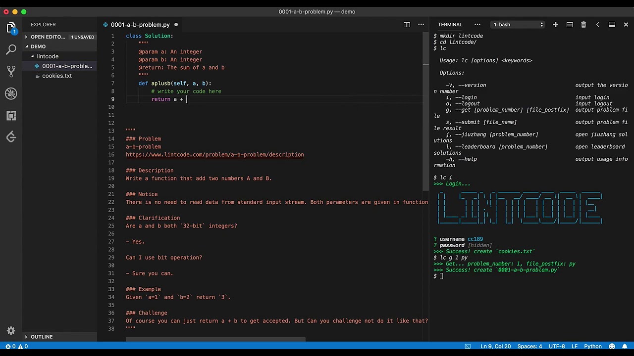 [demo] lintcode-cli