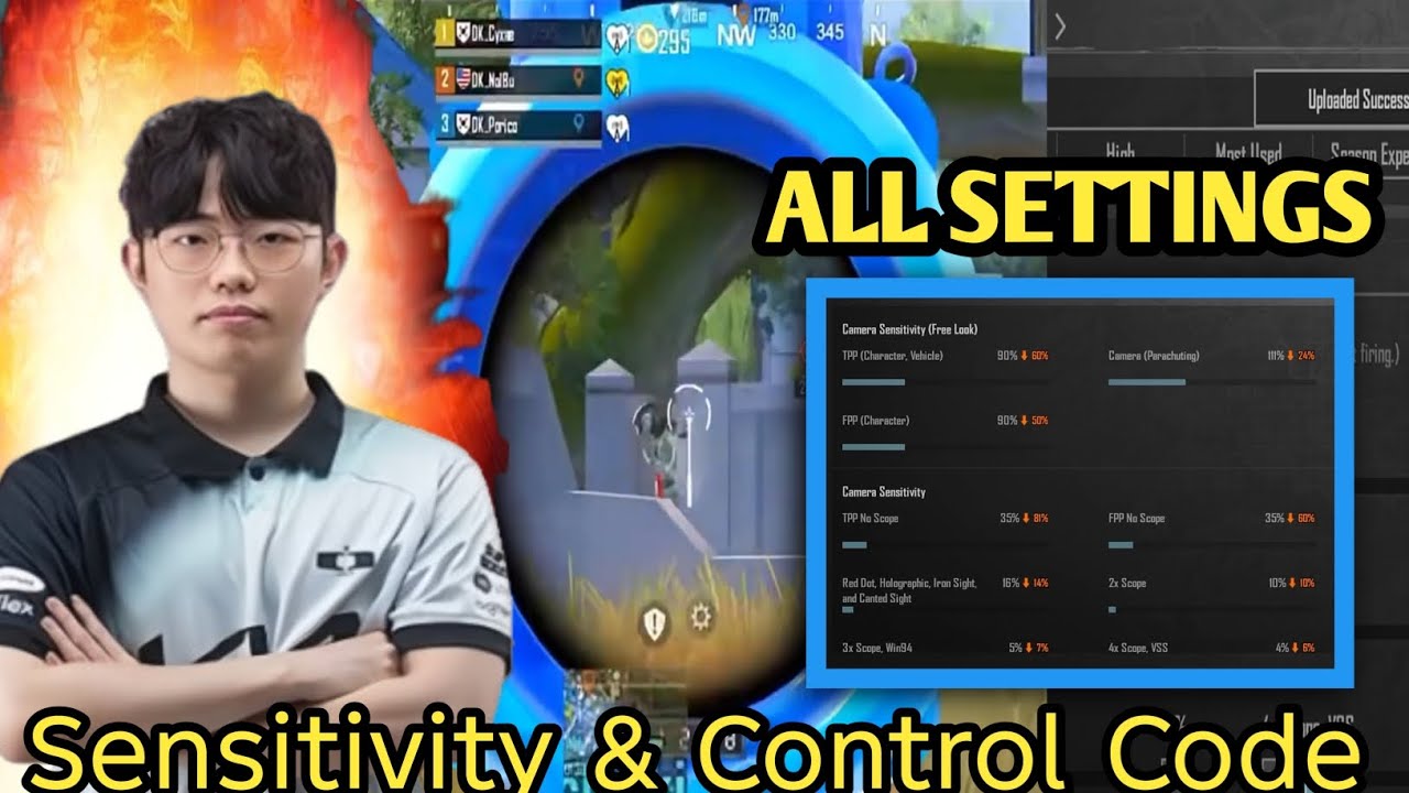 DK|OSAL😱4.2 Update Pubg sensitivity Settings & Control🎯100% Real Sensitivity #pubg#bgmi 