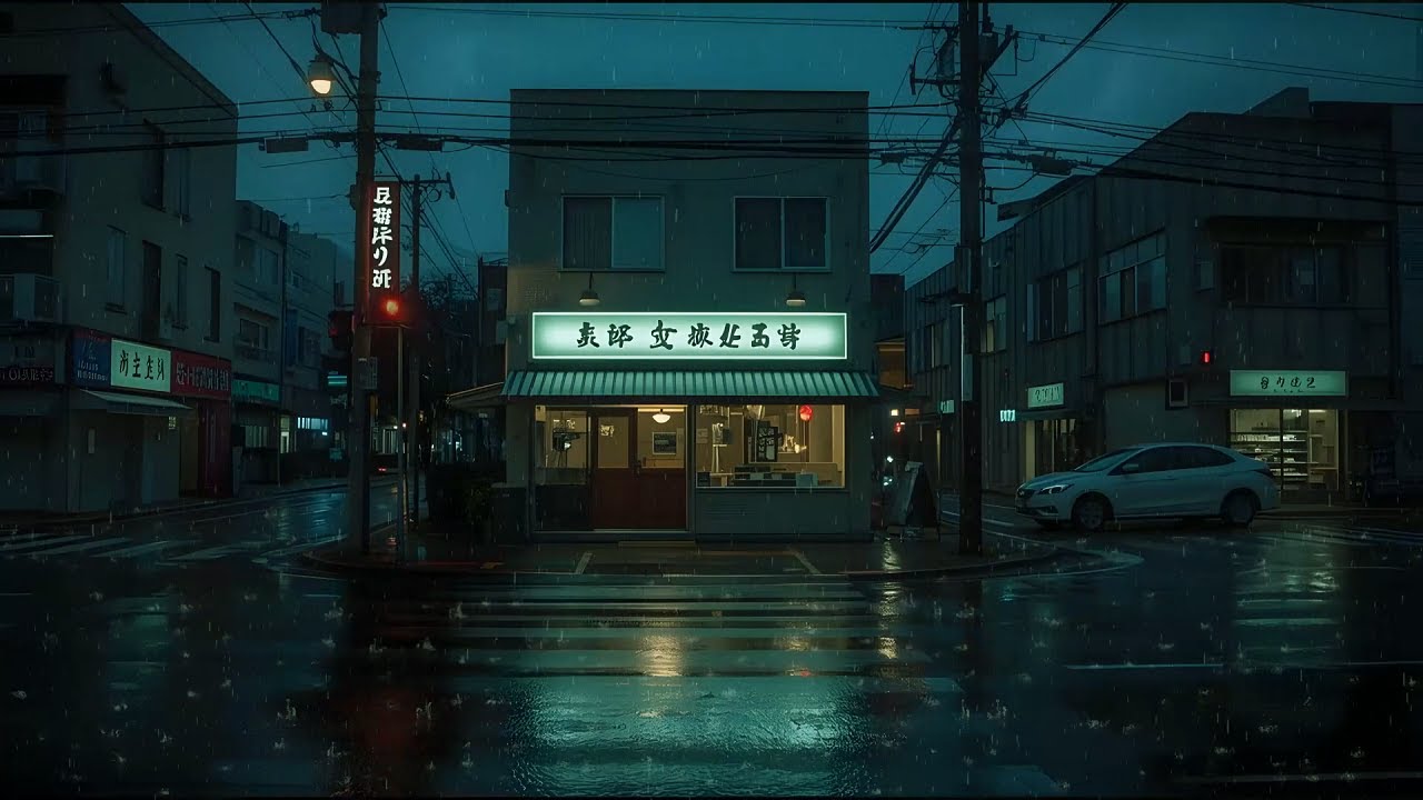 Tokyo Street After Midnight 🌙 Slow Lofi Sleep Mix with Rain Ambience