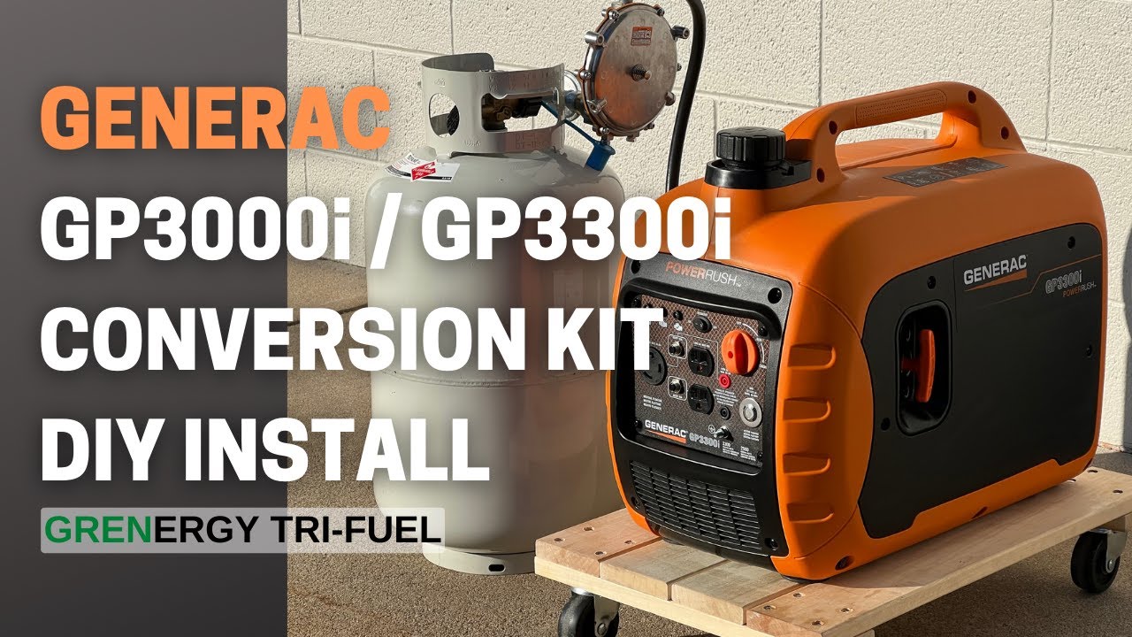 Generac GP3000i & GP3300i Inverter Generator - DIY Propane and Natural Gas Conversion Kit