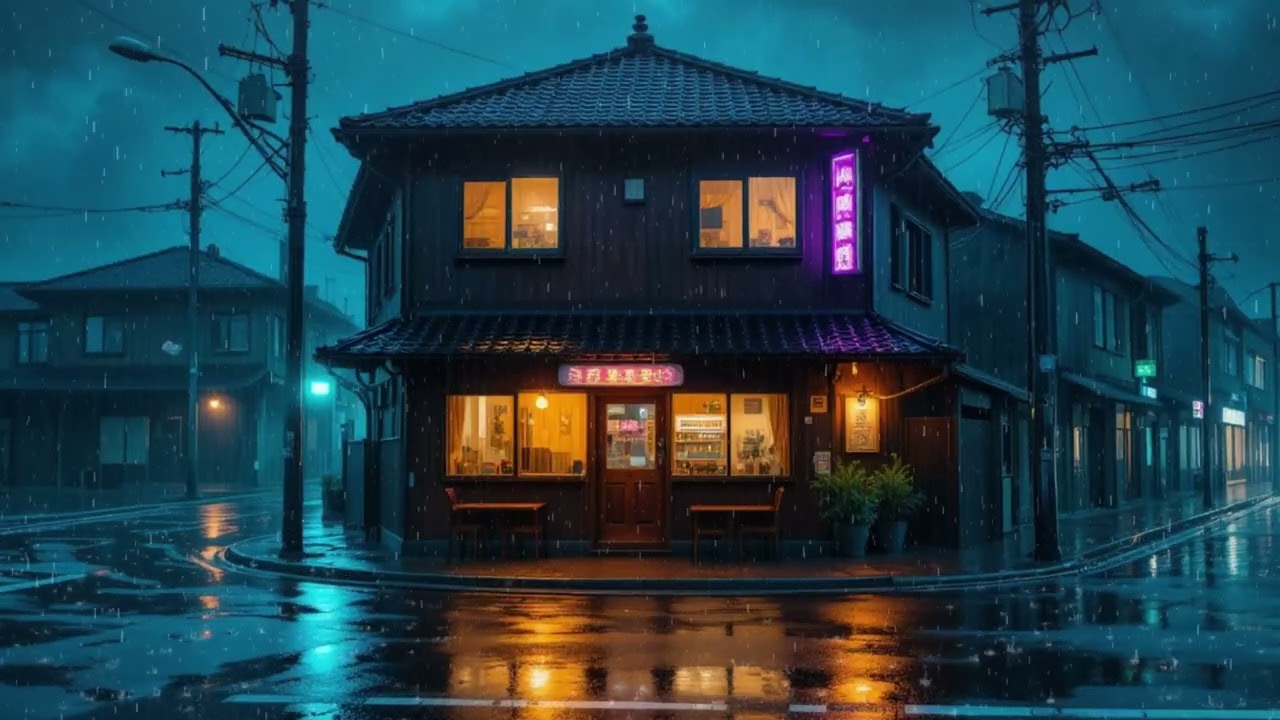 Midnight Rainfall in Seoul 🌙 Lofi Sounds for Restful Nights and Soft Dreams