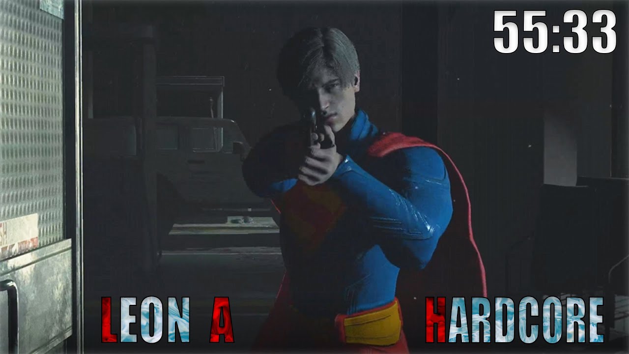 Resident Evil 2 (2019) - SPEEDRUN - Leon A Hardcore 55:33