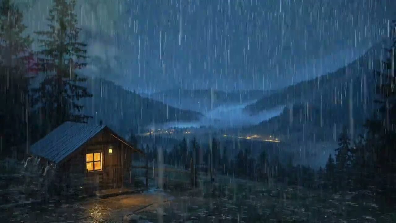 Soothing Rainfall for Sleep | Relaxing Rain ASMR with Gentle Thunder, Calm Background Noise