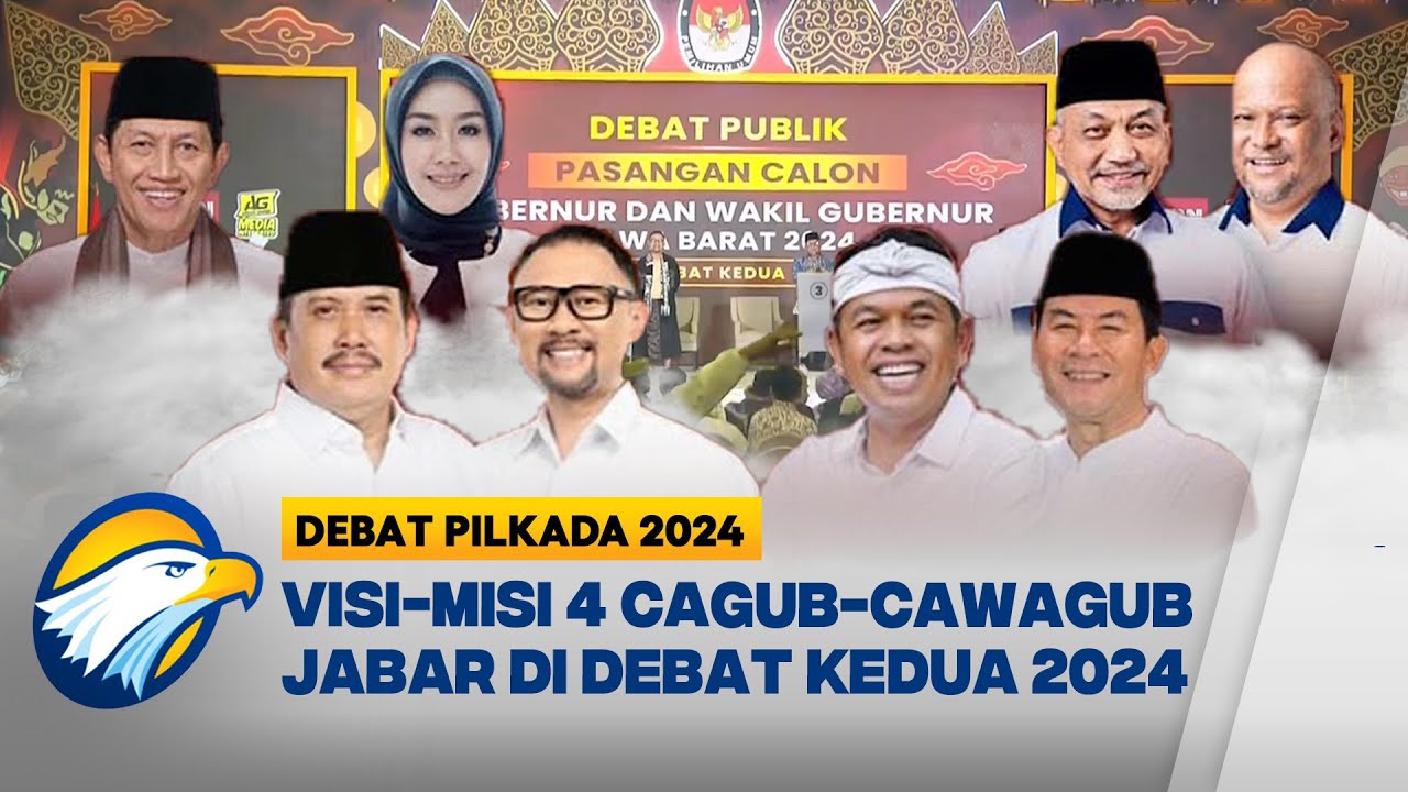 [FULL] Visi-Misi 4 Cagub-Cawagub Jabar di Debat Kedua 2024