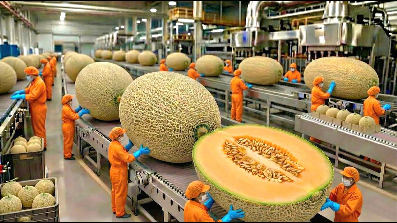 Inside The Modern Cantaloupe Drying Factory: From Harvest To Golden Dried Cantaloupe (Full Process)