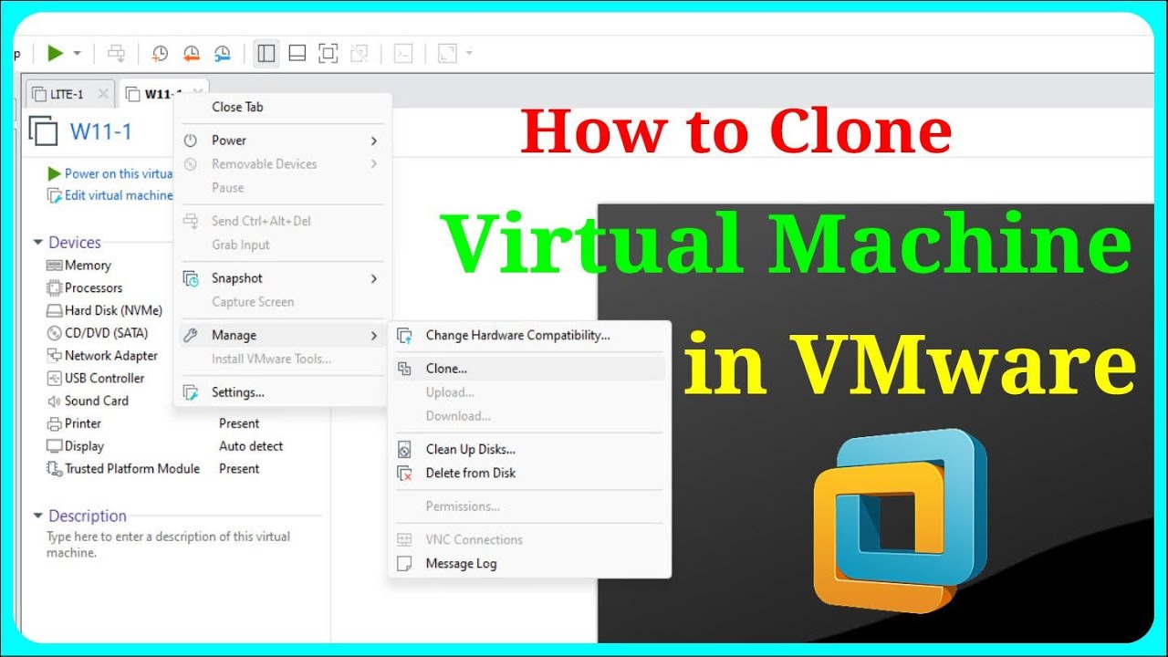 How to Clone a Virtual Machine in VMware Workstation