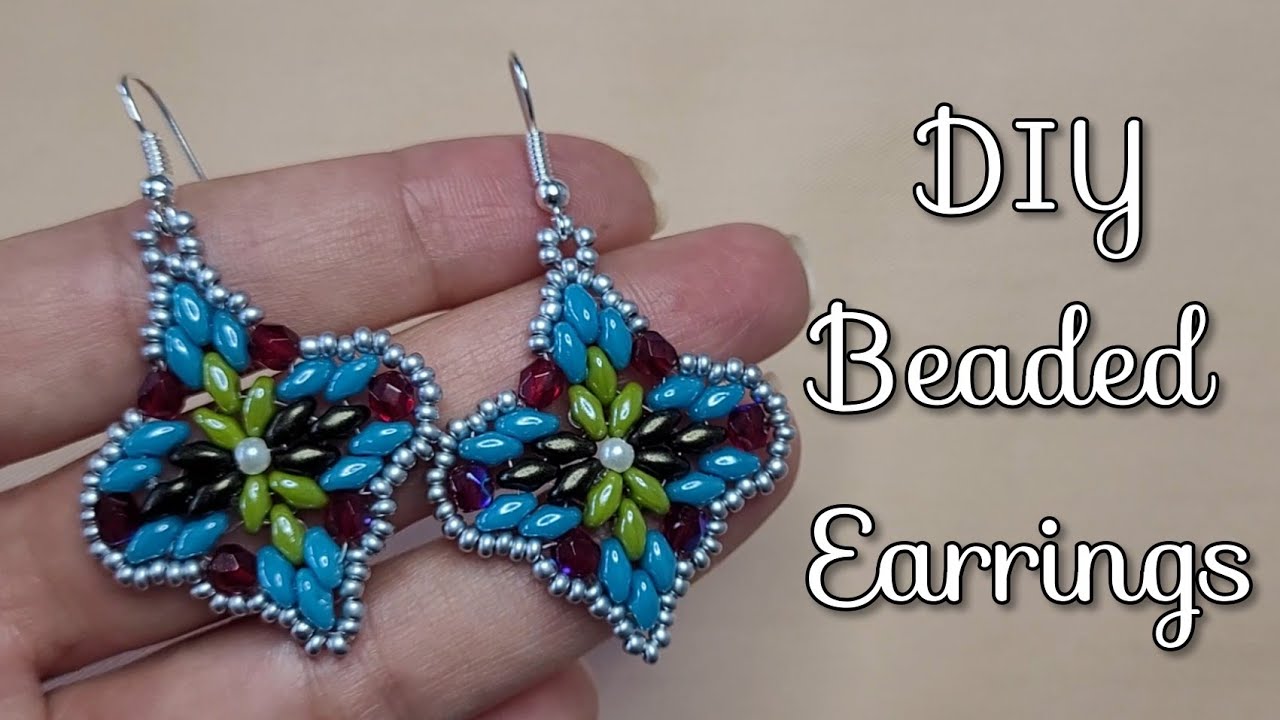 DIY Superduo Beaded Earrings Tutorial 👌