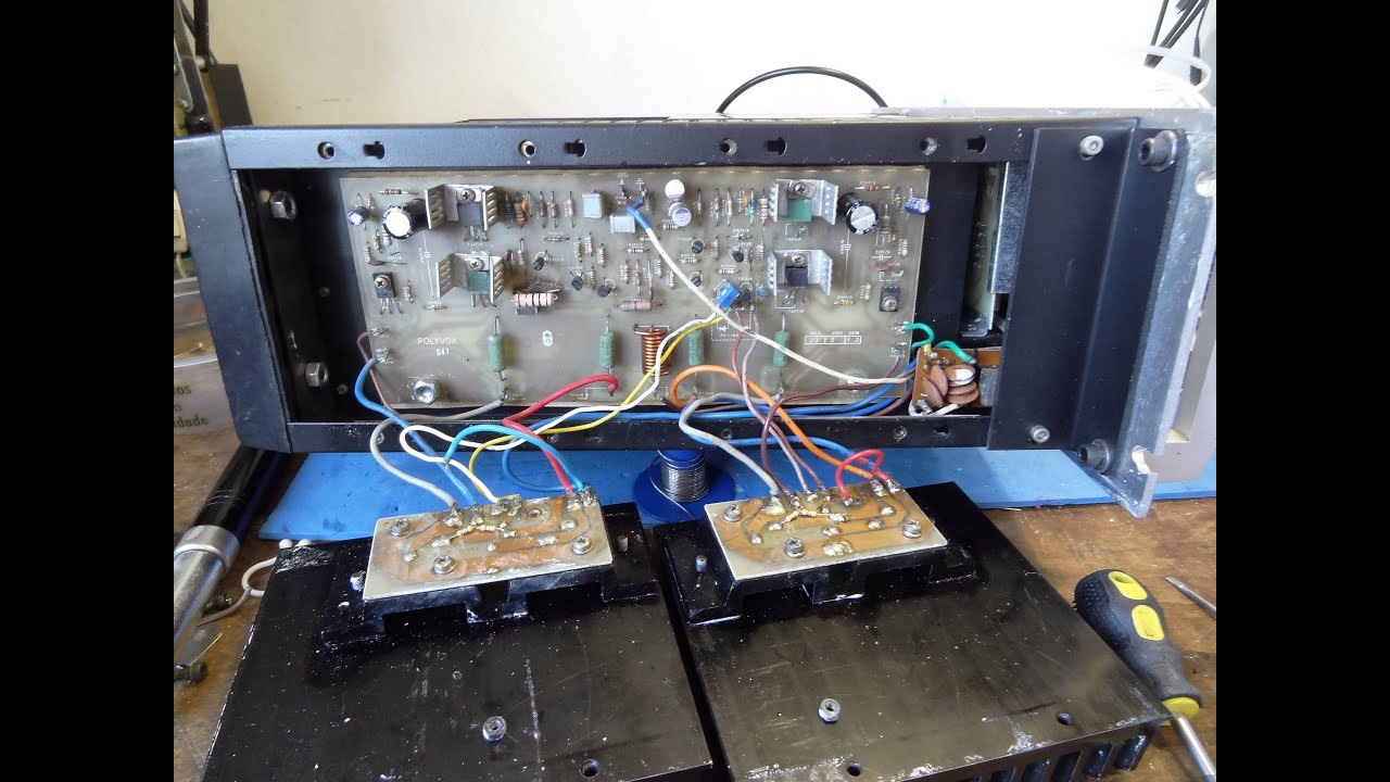 06- POLYVOX PM 5000 o step up de 4,5v não chega no VAS!! Medindo a tensão perdida nos transistores.