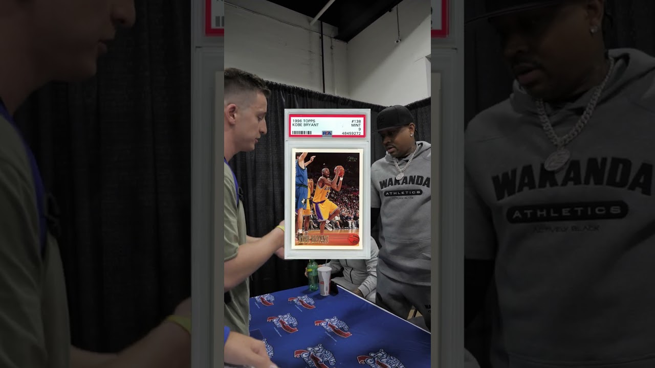 Allen Iverson starts his basketball card collection 😳 #sportscards