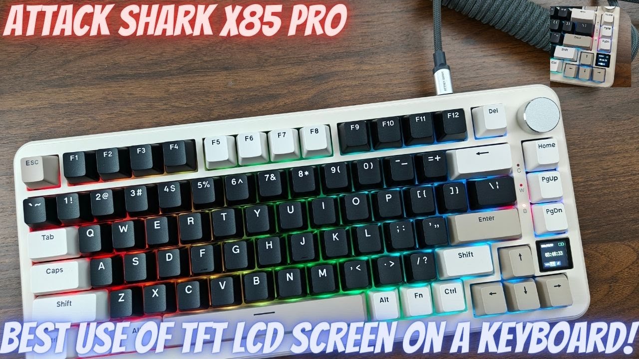 Механическая клавиатура Attack Shark X85 Pro — лучшее использование ЖК-экрана!