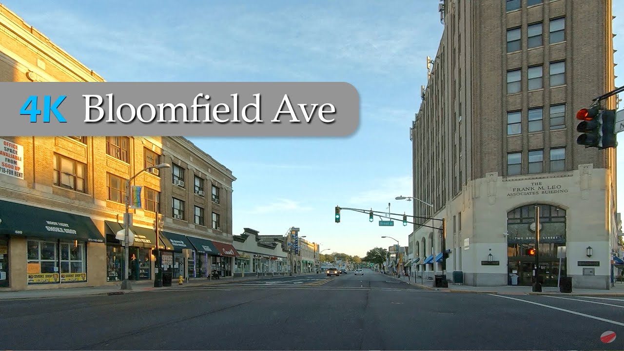 Bloomfield Ave from Newark to Fairfield NJ thru Bloomfield, Glen Ridge, Montclair, Verona, Caldwell